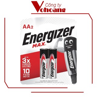 Bộ 2 pin AA Alkaline Energizer E91 Max chất lượng cao, tương thích mọi thiết bị