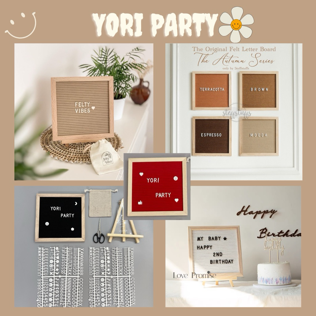 Bảng Gỗ Size 25x25cm Kèm Chữ, Số , Kí Tự Trang Trí Sinh Nhật , Trang Trí Nhà Cửa – Yori Party