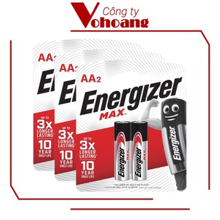 Bộ 6 pin AA Alkaline Energizer E91 Max chất lượng cao, tương thích mọi thiết bị