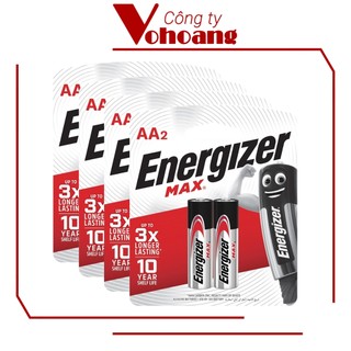 Bộ 8 pin AA Alkaline Energizer E91 Max chất lượng cao, tương thích mọi thiết bị
