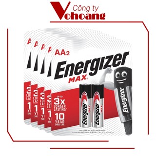Bộ 10 pin AA Alkaline Energizer E91 Max chất lượng cao, tương thích mọi thiết bị