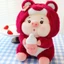 Gấu bông Heo ôm bình sữa Cosplay gấu dâu, Heo bông ôm bình sữa