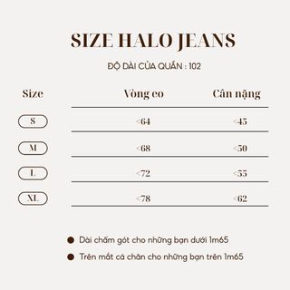 HALLO JEANS - Quần bò suông nữ lưng cao phủ bụi vàng ống rộng 24cm chất jean mềm mịn M008