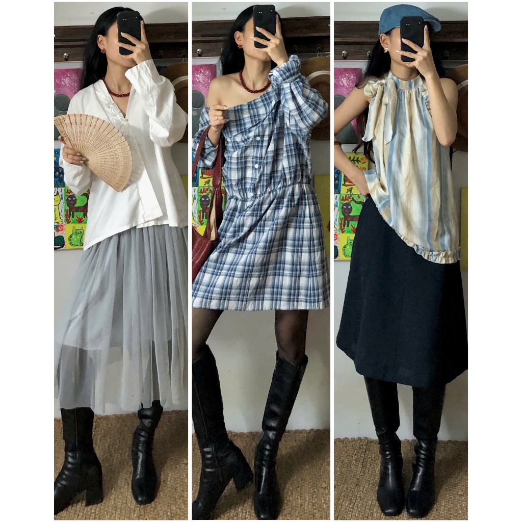 Set đầm váy vintage mix sẵn, chọn mẫu, nhiều phong cách (ins: april6_clothing)