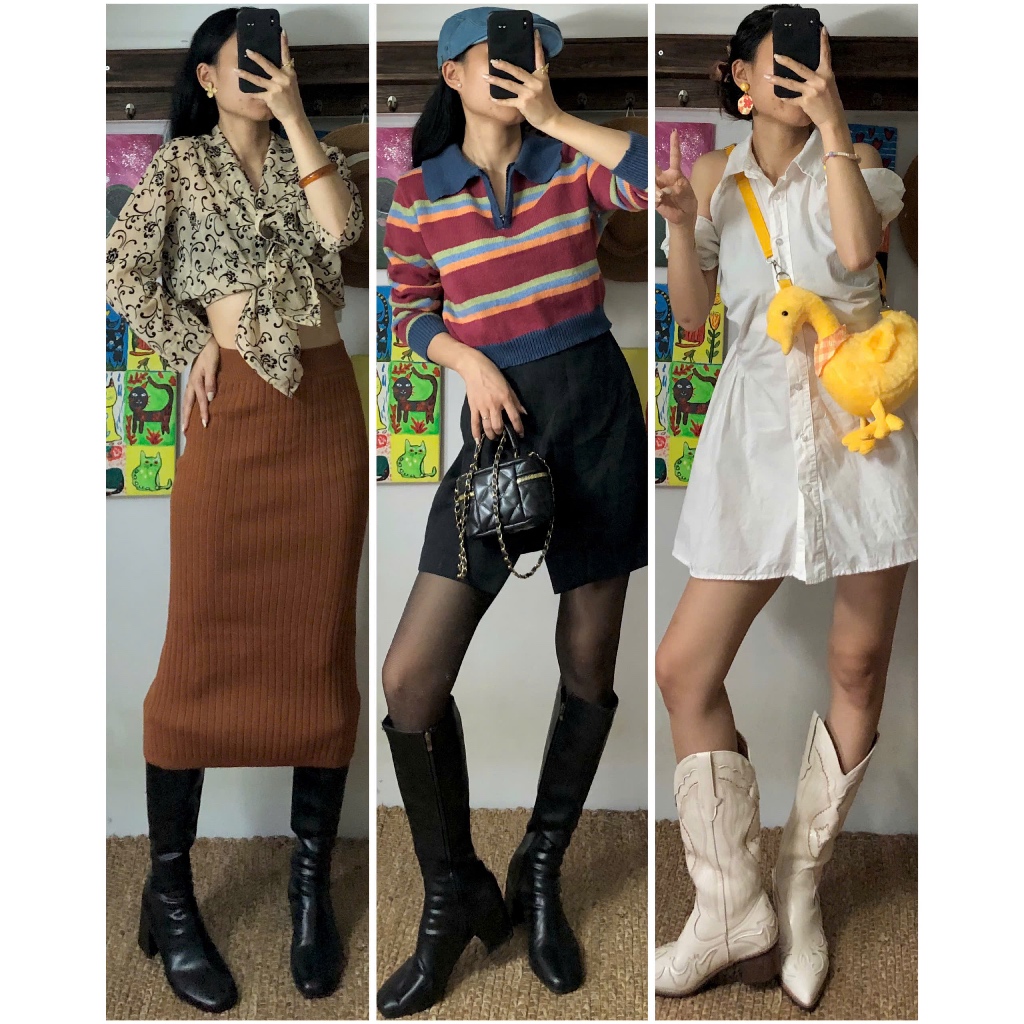 Set đầm váy vintage mix sẵn, chọn mẫu, nhiều phong cách (ins: april6_clothing)