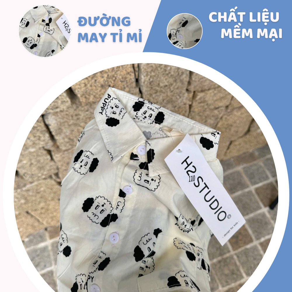[À ƠI SHOP] A48- bộ sơ mi chó puppy full áo- a108.291