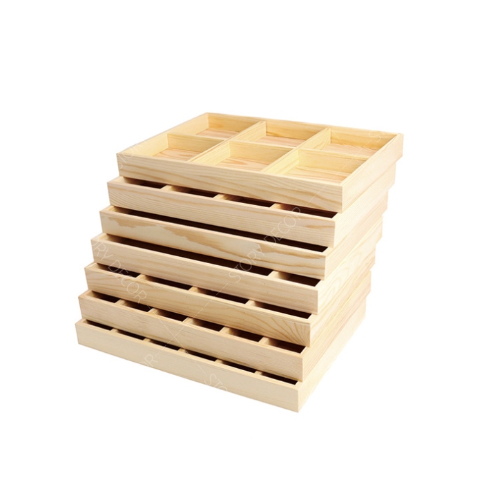 Khay gỗ chia nhiều ngăn để phụ kiện, trang sức, đồ lưu niệm, khay trưng bày bán hàng đa năng