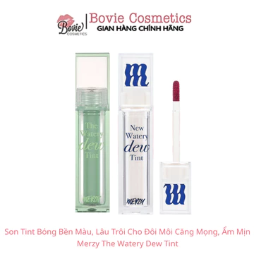 Son Tint Bóng Bền Màu, Lâu Trôi Cho Đôi Môi Căng Mọng, Ẩm Mịn Merzy The Watery Dew Tint 4g WD12 WD13 WD14 WD15 WD16