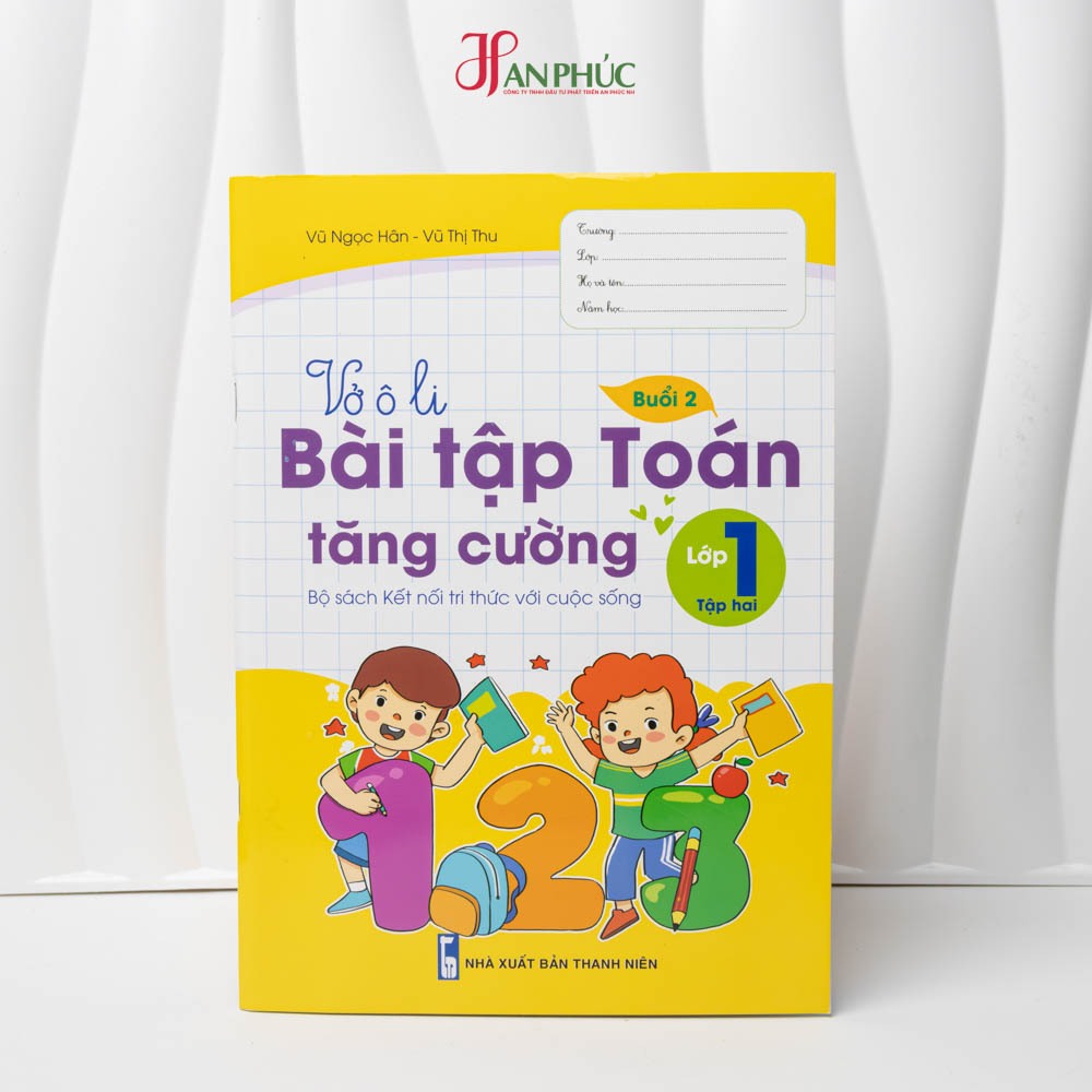 Sách - Vở ô li Bài Tập Toán Tăng Cường Lớp 1 Tập 1 và Tập 2 - Kết Nối