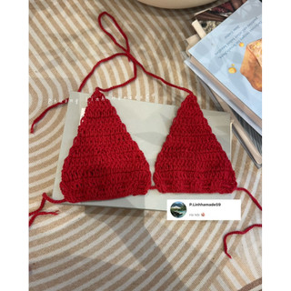 Áo bikini len trơn màu đi biển dành cho nữ