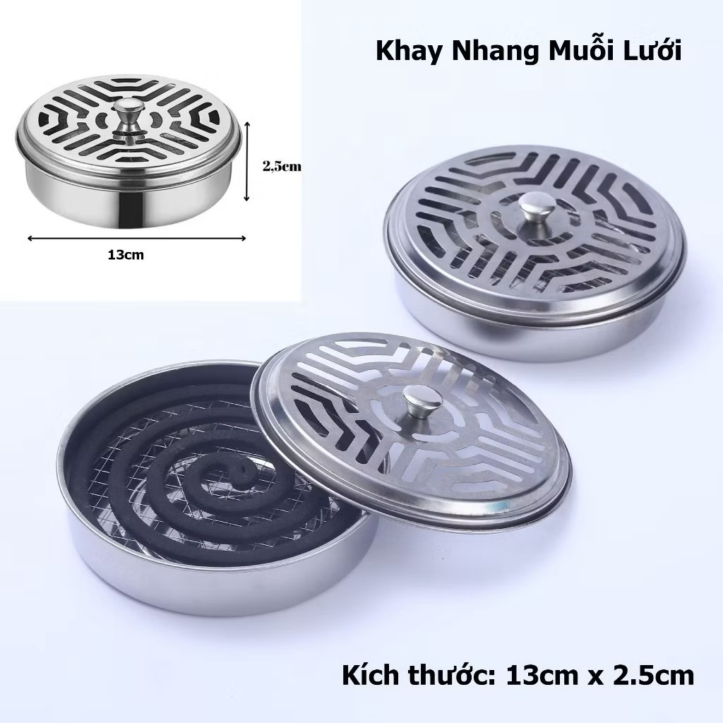 [SHIP HOẢ TỐC] Khay Đựng Nhang Muỗi Inox M32 | Shopee Việt Nam