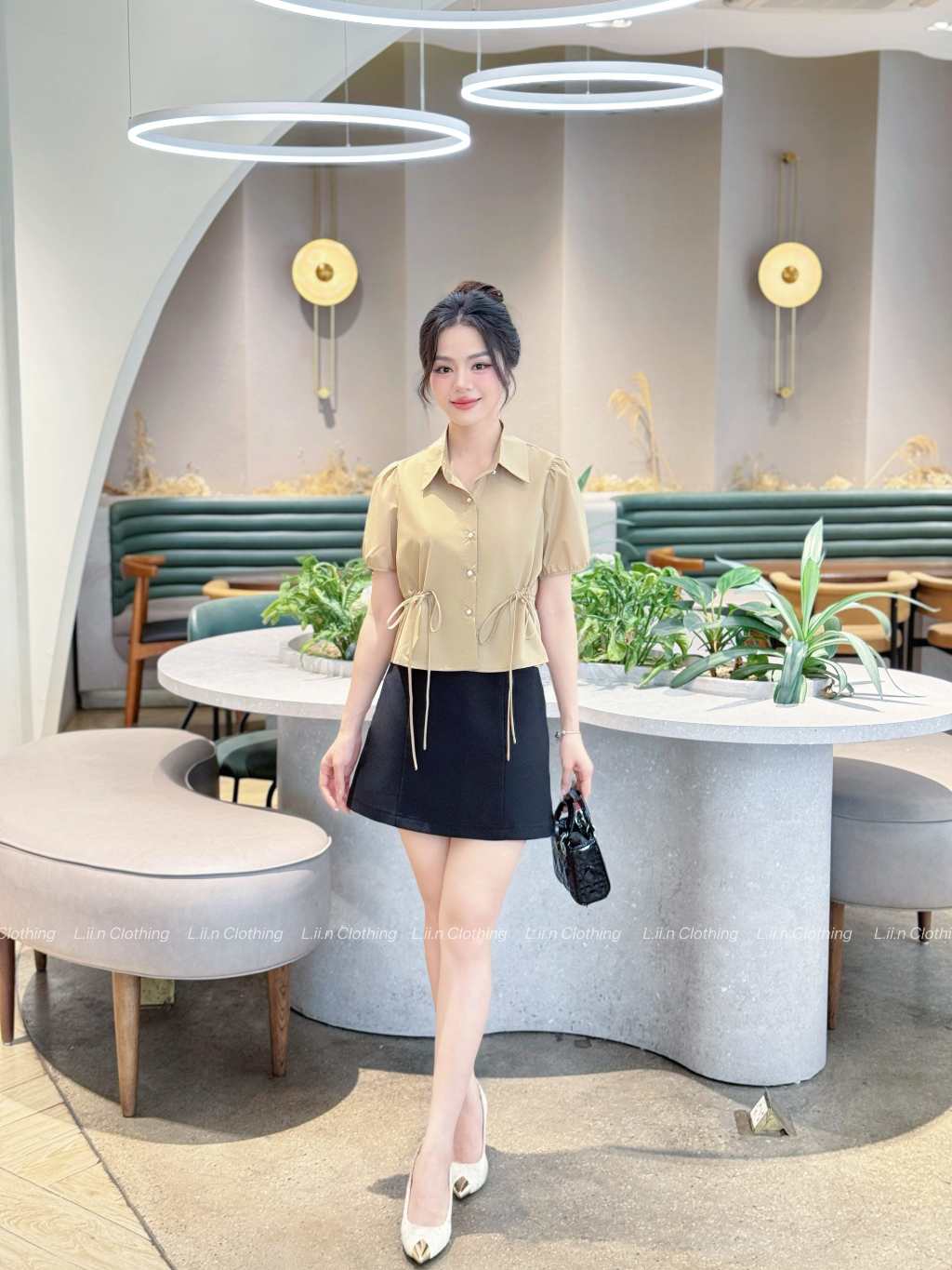 Áo Sơ Mi Rút Dây Eo - Liin Clothing - SMC013SBR-S25 | Shopee Việt Nam