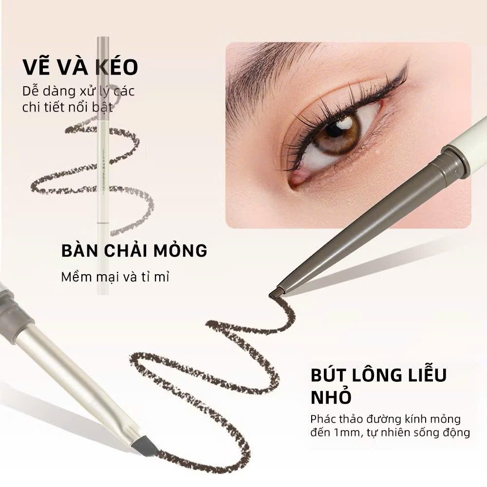 UKISS Bút chì kẻ mắt Gel hai đầu với cọ kẻ mắt Chống thấm nước lâu trôi 50mg | NHÍM HOUSE