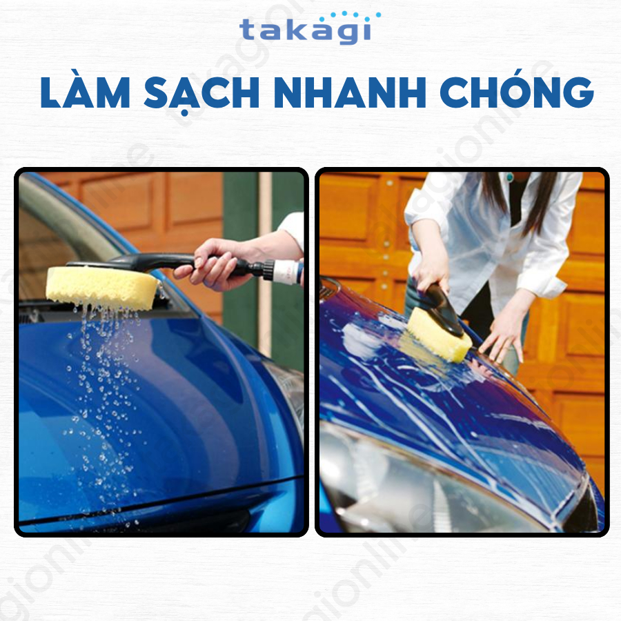 Bàn Chải Bọt Biển Rửa Xe Takagi G273-01 Chất Liệu Mềm Mại Không TRầy Xước Xe Tạo Nhiều Bọt | BigBuy360 - bigbuy360.vn