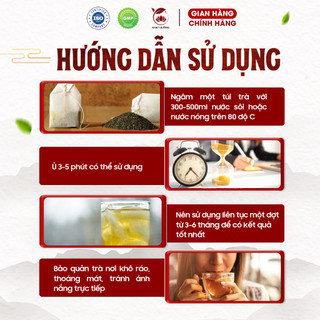 COMBO 2h Phúc dưỡng Trà thảo mộc giúp dưỡng hỗ trợ ăn ngon, ngủ ngon dạng túi lọc Nam Y đường