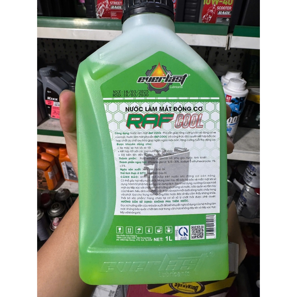 Nước làm mát RAF COOL 1 LÍT dành cho xe máy, ô tô | Shopee Việt Nam