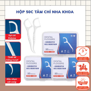 Combo 10 Hộp 500 Chiếc Tăm Chỉ Nha Khoa Sợi Chỉ Mảnh, Tăm Chỉ Nha Khoa Vệ Sinh Kẽ Răng Chân Nướu Bảo Vệ Răng Miệng BA199