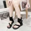 Dép Sandal Quai Xỏ Ngón Cổ Cao Đế Bằng Nhẹ Nhàng Đi Học Đi Chơi Ulzzang