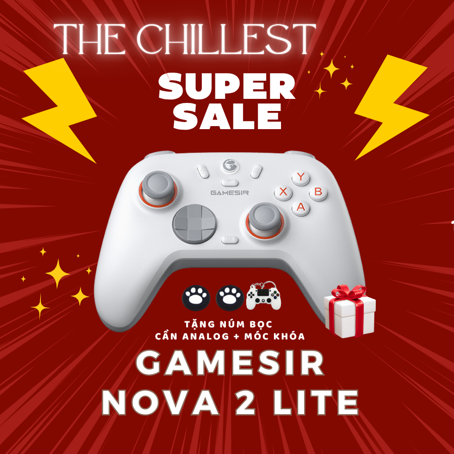 Tay cầm Gamesir NOVA 2 LITE, TẶNG bọc cần+móc khóa, Hall Effect, Macro hành trình, Trigger Lock