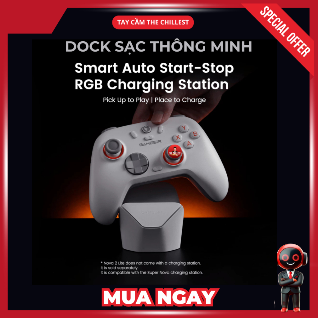 Tay cầm Gamesir Nova 2 Lite, Tặng bọc cần + bảo về cần, Polling rate 1000 Hz, Hall Effect, Macro, Trigger Lock, BH 12T | BigBuy360 - bigbuy360.vn