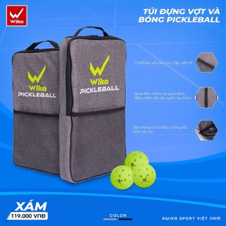 Túi Đựng Vợt Pickaball Wika,Chất Liệu Vải Dù Cao Cấp, Bền Bỉ, Nhỏ Gọn