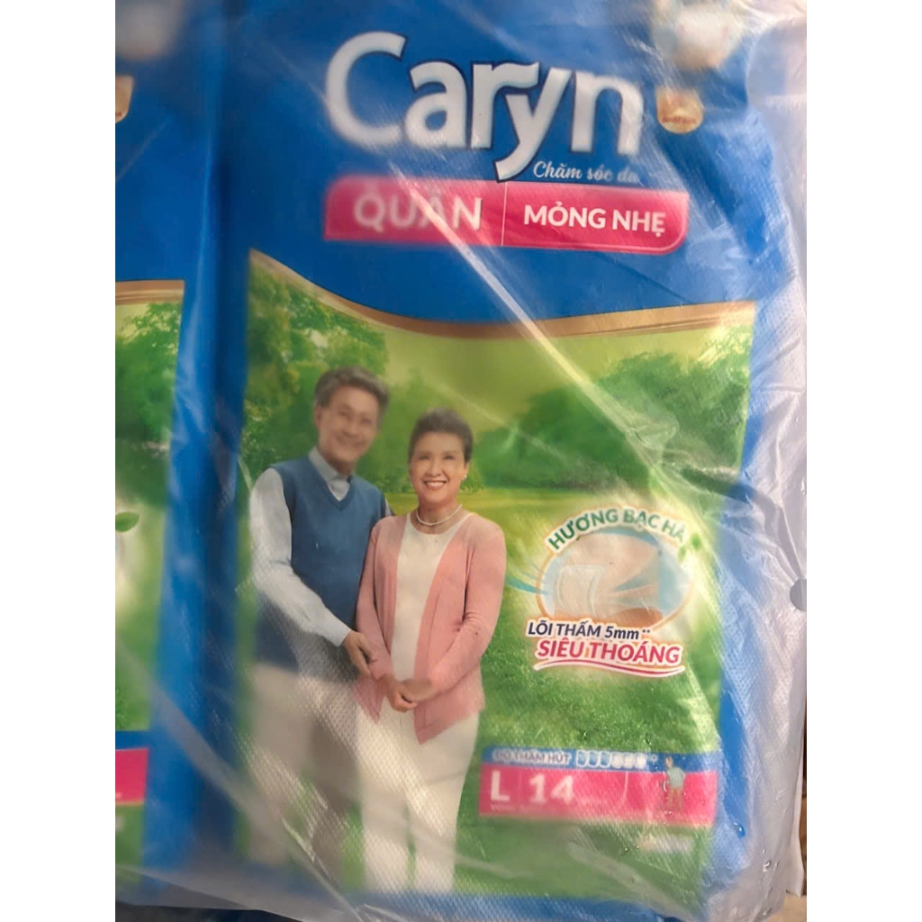 Tã/Bỉm Quần Người Lớn Caryn Mỏng Nhẹ Chống Tràn Dành Cho Người Già Có Thể Tự Đi Lại