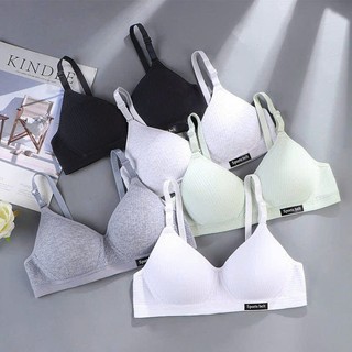 Áo Lót Nữ Cotton Không Gọng, Mềm Mại, Thấm Hút Tốt, Dáng Thể Thao