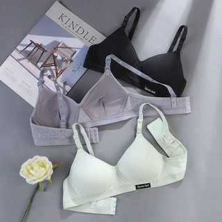 Áo Lót Nữ Cotton Không Gọng, Mềm Mại, Thấm Hút Tốt, Dáng Thể Thao