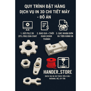 🔥 Dịch Vụ In 3D Chi Tiết Máy - Đồ Án Kỹ Thuật Theo File STL | HANDER_STORE