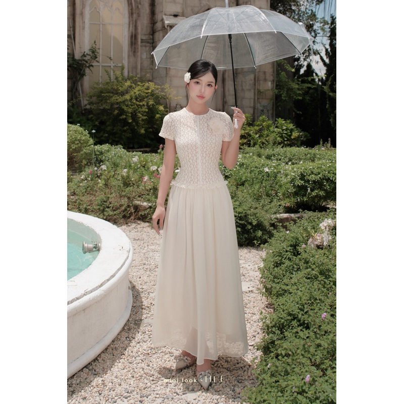 H.E.E - Đầm dáng dài Élise Dress phối voan mịn thiết kế phong cách tiểu thư, nàng thơ