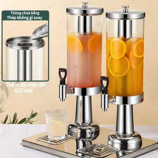 Bình đựng nước Inox Cao Cấp 3L 8L ép kèm đế chống tràn tiện Dụng có cột đá riêng thích hợp Tiệc Tùng Tiệc Buffet