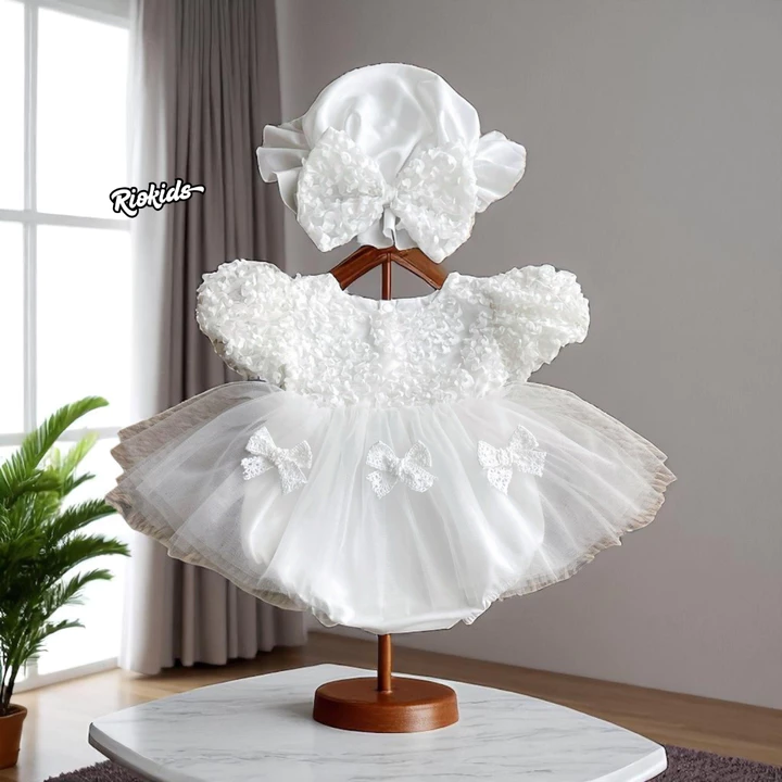 3-11kg Body váy công chúa trắng RIOKIDS quần áo cho bé gái sơ sinh đầy tháng thôi nôi BD196