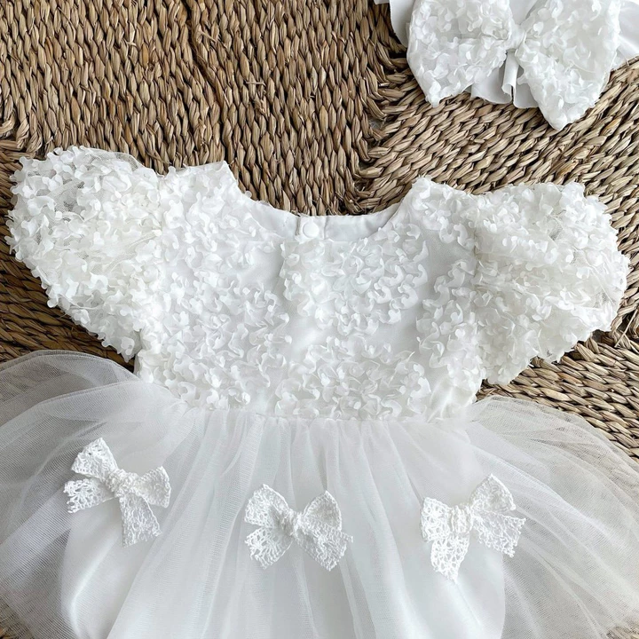 3-11kg Body váy công chúa trắng RIOKIDS quần áo cho bé gái sơ sinh đầy tháng thôi nôi BD196