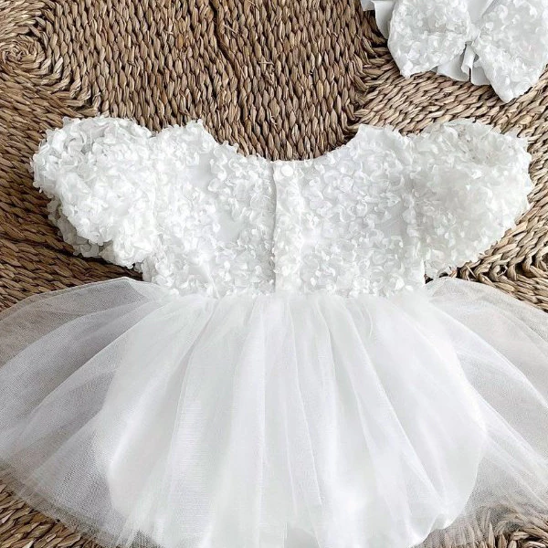 3-11kg Body váy công chúa trắng RIOKIDS quần áo cho bé gái sơ sinh đầy tháng thôi nôi BD196