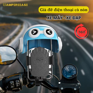 Giá đỡ điện thoại xe máy gắn gương AMPEREEASE, kẹp xe đạp cho điện thoại lớn nhỏ gắn khung sườn loại tốt chống rung HZ01