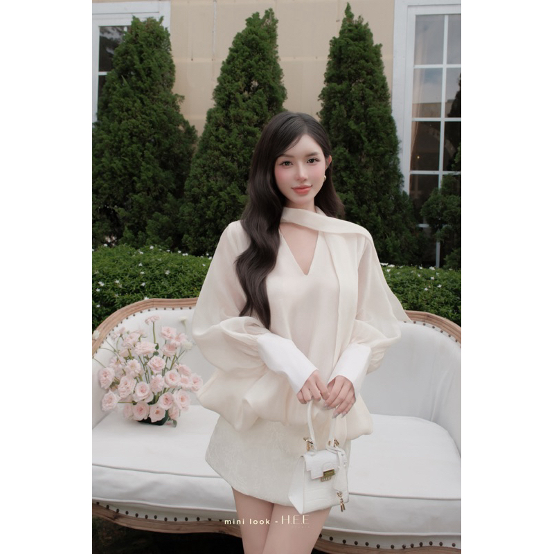 H.E.E - Đầm tay dài voan mịn Clarté Dress phối liền váy tafta thiết kế sang chảnh, tôn dáng