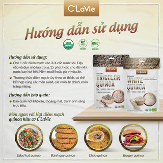 Hạt diêm mạch Quinoa hữu cơ C'lavie/ Sottolestelle