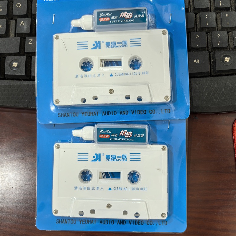 Băng cassette vệ sinh đầu từ bánh tỳ thiết bị đài cassette dàn âm thanh Nhật bãi lau bụi bẩn máy ghi âm băng khử từ