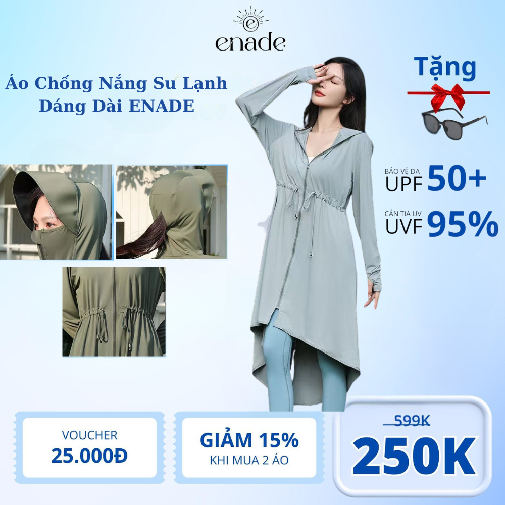 Áo Chống Nắng Su Lạnh Dáng Dài Enade - UPF50+