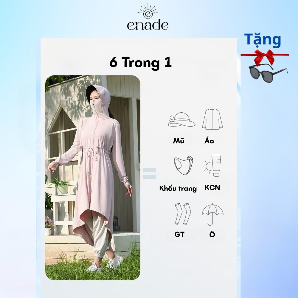 Áo Chống Nắng Su Lạnh Dáng Dài Enade - UPF50+