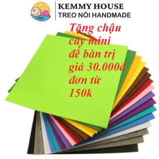(Rẻ từ 2tấm) khổ 45x45 cm vải dạ CỨNG, vải nỉ CỨNG mầm non làm đồ handmade