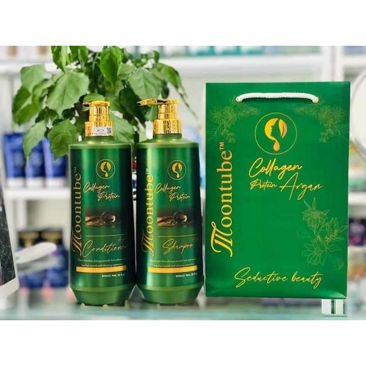 Bộ dầu gội xả Moontube Argan 800ml
