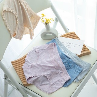 Set 10 Quần Lót Nữ Chất Đũi Mềm Phối Ren Dễ Thương, Cạp Cao Ôm Mông, Thấm Hút Tốt, Form Đẹp