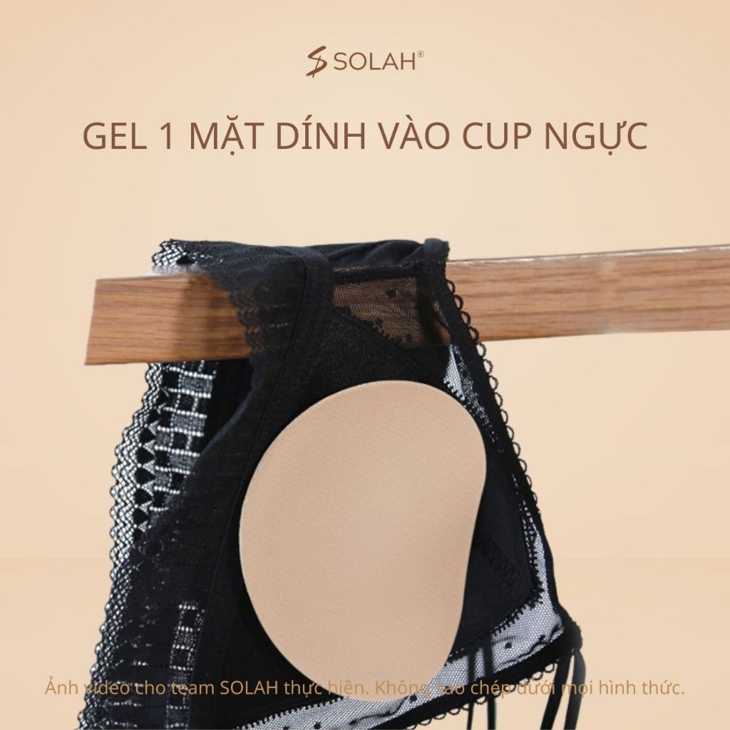 Miếng Dán Độn Ngực Có Gel 1 Mặt SOLAH Hình Tam Giác Hạt Đậu Mặc Bikini Áo Váy Đi Tiệc Hở Lưng PK04
