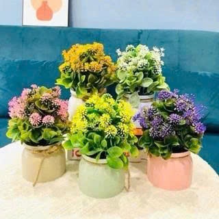 Chậu hoa giả để bàn hoa trí phong cách vintage(NHIỀU MẪU) siêu đẹp