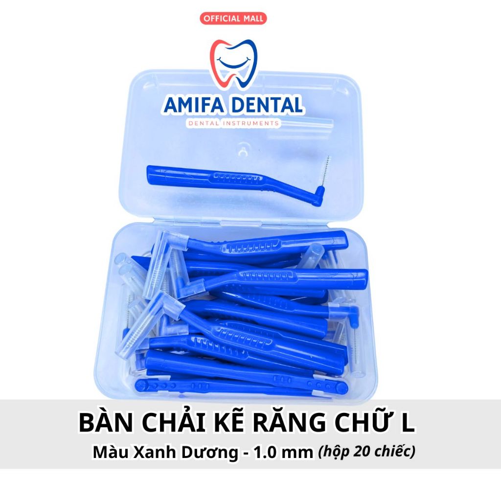 Bàn Chải Kẽ Răng Chữ L Hộp 20 Chiếc, Bàn Chải Kẽ Vệ Sinh Răng Niềng, Bàn Chải Làm Sạch Kẽ Răng