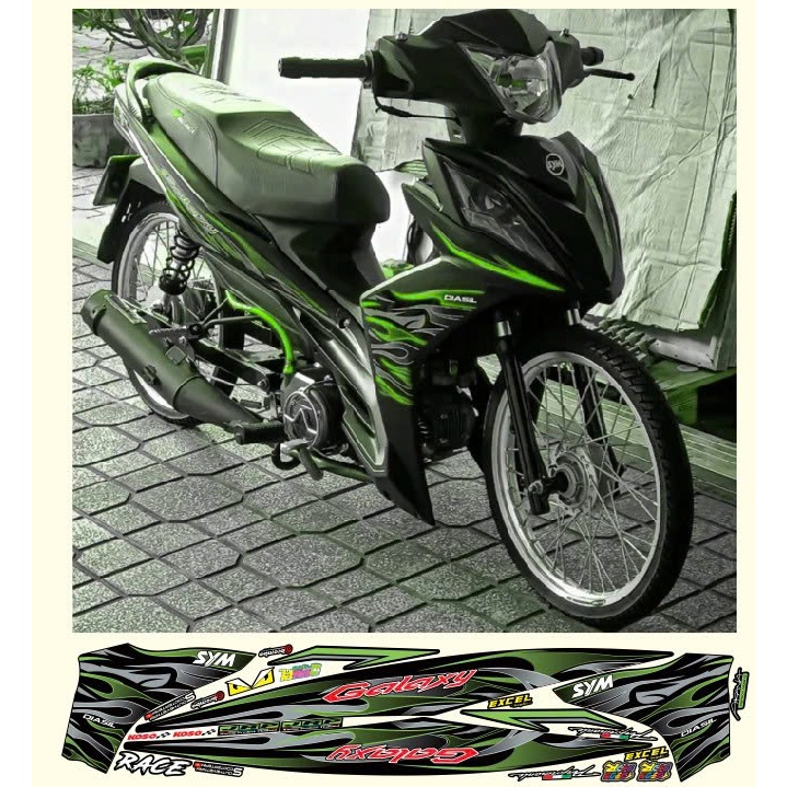 TEM RỜI GALAXY LỬA XANH ĐEN DECAL 3 LỚP | Shopee Việt Nam