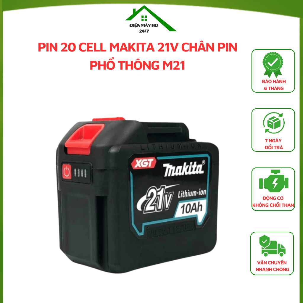 Pin 20 cell Makita, pin đóng 20 cell Mạch 8 mosfet dòng xả cao chân phổ ...