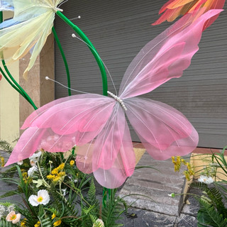 Bướm vải voan cánh kép trang trí decor checkin, đạo cụ múa hát, chụp ảnh siêu đẹp