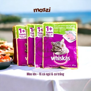 [Hộp 12-24 gói] Pate cho mèo Whiskas Gói 80gr